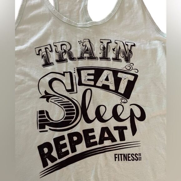 631 - ‘TRAIN EAT SLEEP REPEAT’ TANK TOP, SZ - Picture 2 of 4